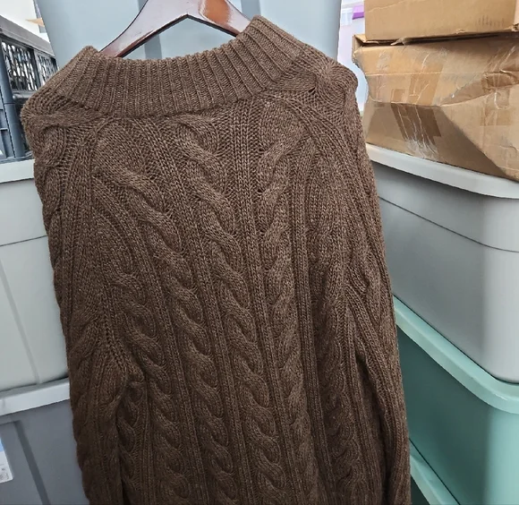Polo by Ralph Lauren Brown Sweater with quarter toggle buttons